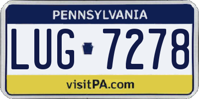 PA license plate LUG7278
