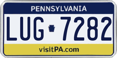 PA license plate LUG7282