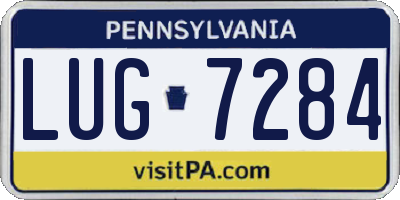 PA license plate LUG7284