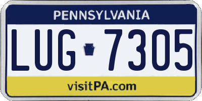 PA license plate LUG7305