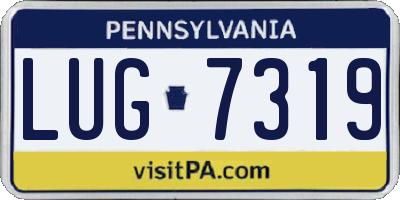 PA license plate LUG7319