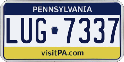 PA license plate LUG7337