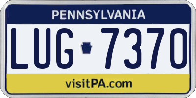 PA license plate LUG7370