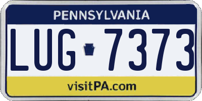 PA license plate LUG7373