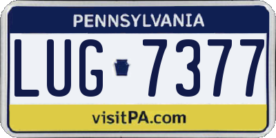 PA license plate LUG7377