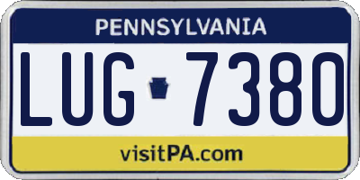 PA license plate LUG7380