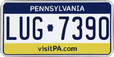 PA license plate LUG7390