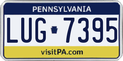 PA license plate LUG7395