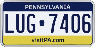 PA license plate LUG7406