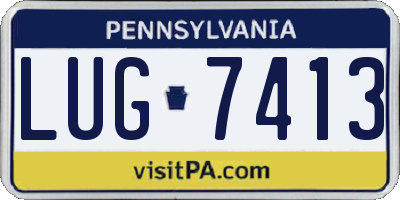 PA license plate LUG7413