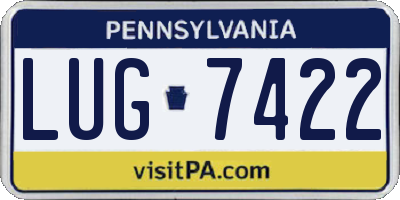 PA license plate LUG7422