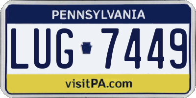 PA license plate LUG7449