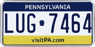 PA license plate LUG7464