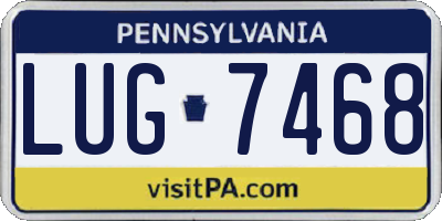 PA license plate LUG7468