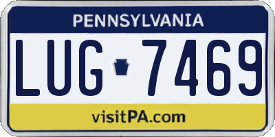 PA license plate LUG7469
