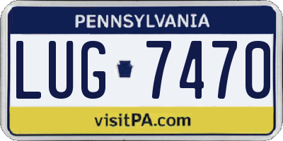 PA license plate LUG7470