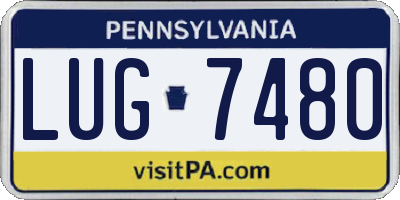 PA license plate LUG7480