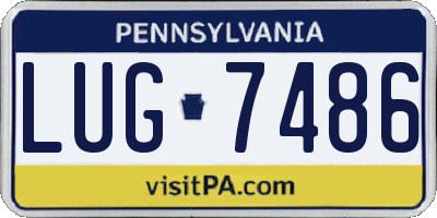 PA license plate LUG7486