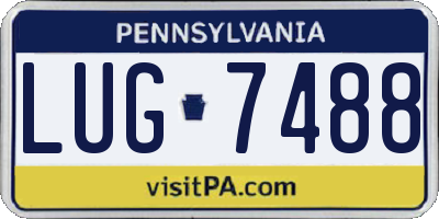 PA license plate LUG7488