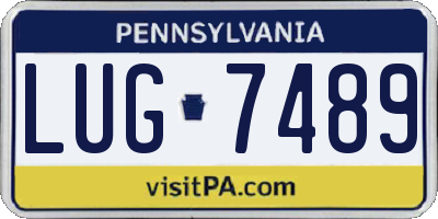 PA license plate LUG7489