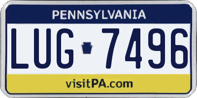 PA license plate LUG7496