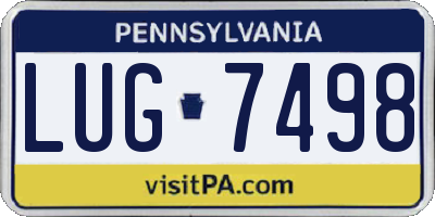 PA license plate LUG7498