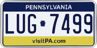 PA license plate LUG7499