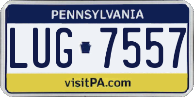 PA license plate LUG7557