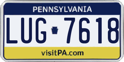 PA license plate LUG7618