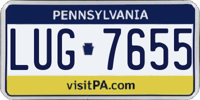 PA license plate LUG7655