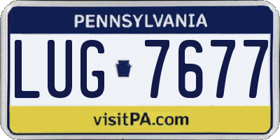 PA license plate LUG7677