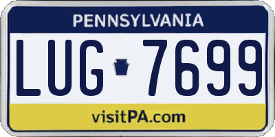 PA license plate LUG7699