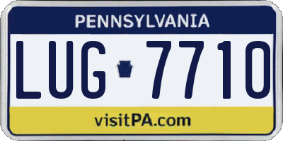 PA license plate LUG7710