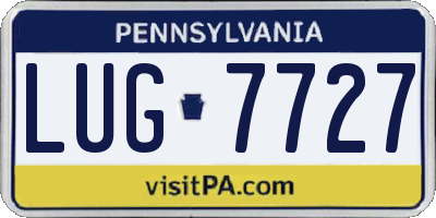 PA license plate LUG7727