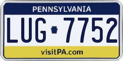 PA license plate LUG7752
