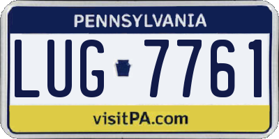 PA license plate LUG7761