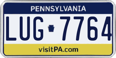 PA license plate LUG7764