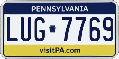 PA license plate LUG7769