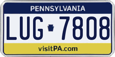 PA license plate LUG7808