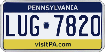 PA license plate LUG7820