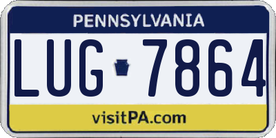 PA license plate LUG7864