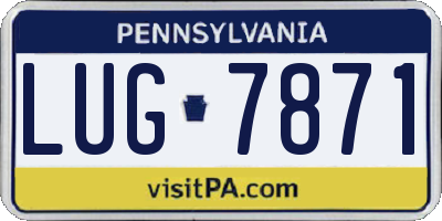 PA license plate LUG7871