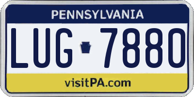 PA license plate LUG7880