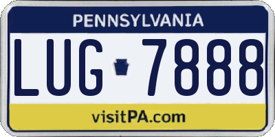 PA license plate LUG7888