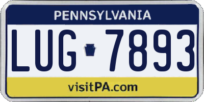 PA license plate LUG7893