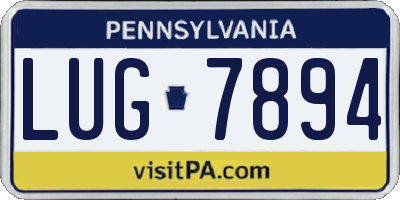 PA license plate LUG7894