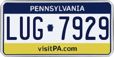 PA license plate LUG7929