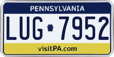 PA license plate LUG7952