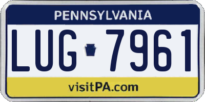 PA license plate LUG7961