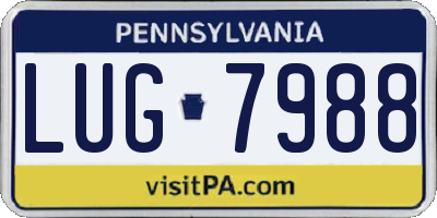 PA license plate LUG7988